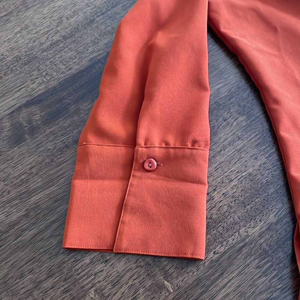 Dressbarn burnt orange button down - Picture 11 of 14